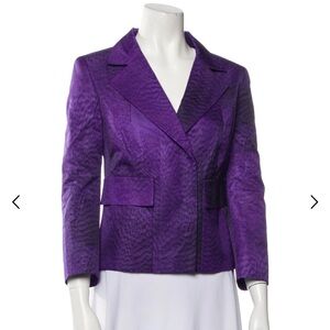 Escada Purple Blazer Size 40 US 10 Cotton Silk Blend